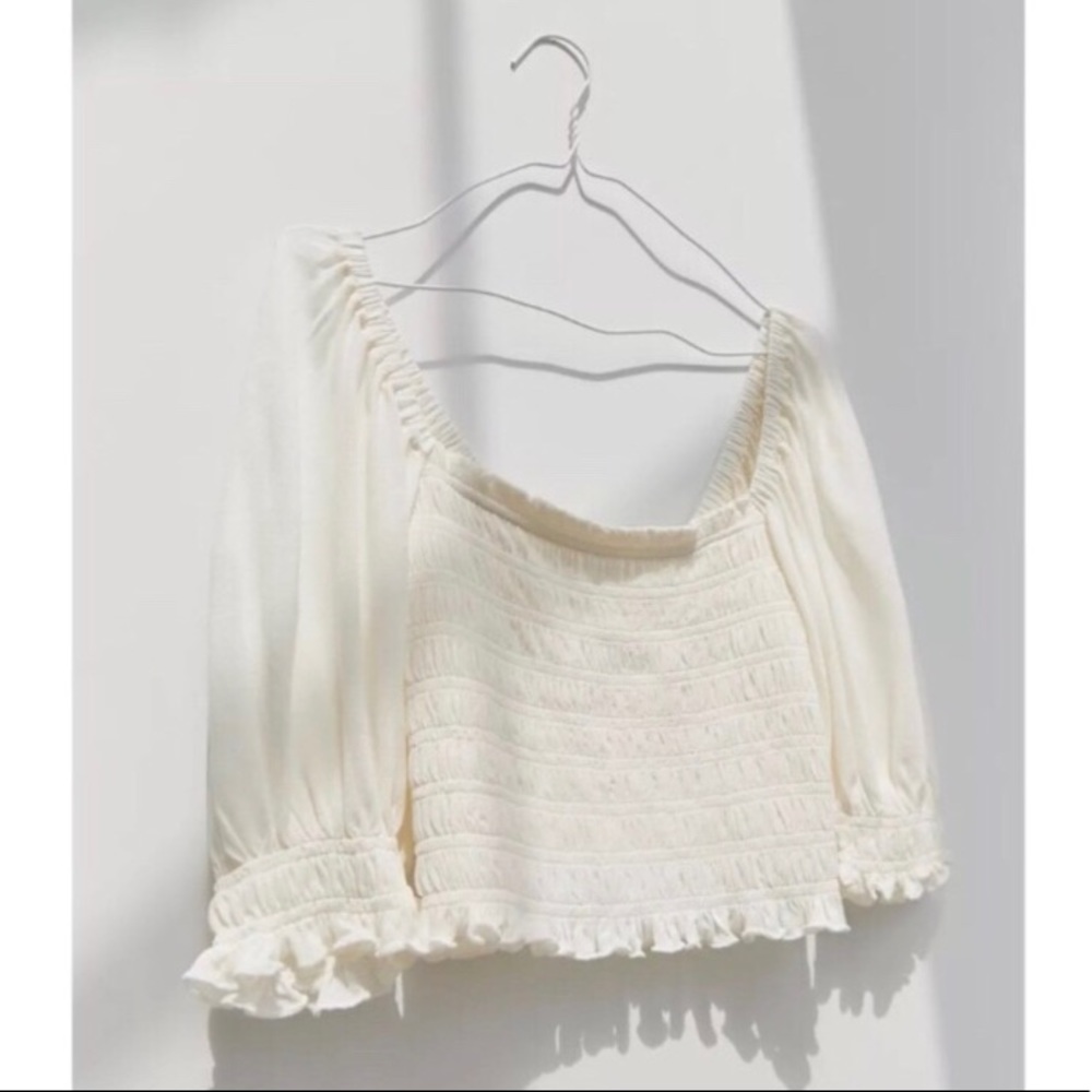 Urban Outfitters Giselle Smocked Crop Top